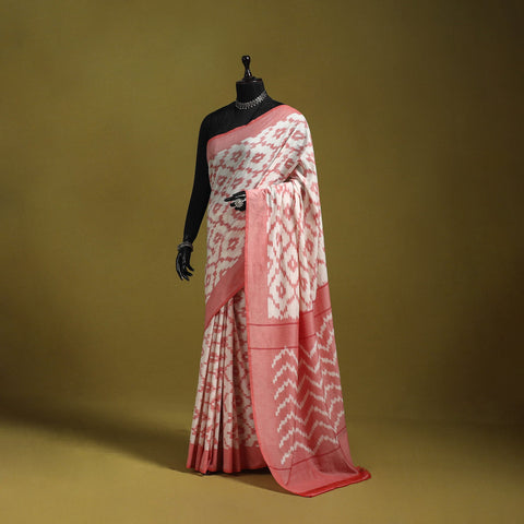 Mercerised cotton handloom pochampally ikat saree 46