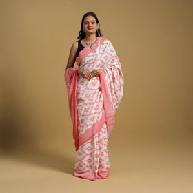 Mercerised Cotton Handloom Pochampally Ikat Saree