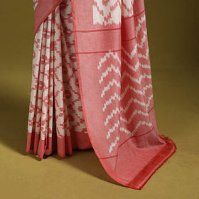 Mercerised cotton handloom pochampally ikat saree 46