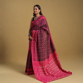 Mercerised Cotton Handloom Pochampally Ikat Saree