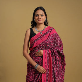 Mercerised Cotton Handloom Pochampally Ikat Saree