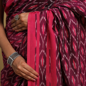 Mercerised Cotton Handloom Pochampally Ikat Saree