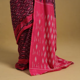 Mercerised Cotton Handloom Pochampally Ikat Saree