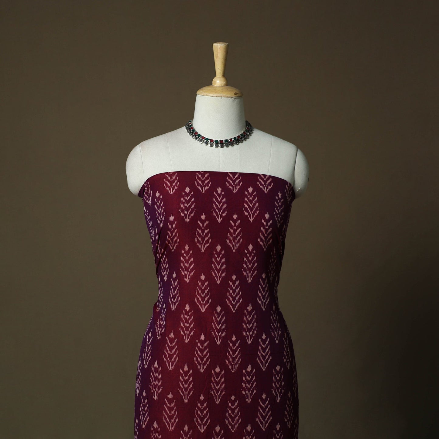 Handloom mercerised cotton pochampally ikat 2pc unstitched