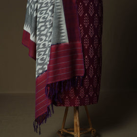 Handloom mercerised cotton pochampally ikat 2pc unstitched