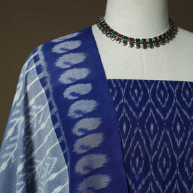 Handloom mercerised cotton pochampally ikat 2pc unstitched