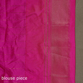 Mercerized cotton gadwal checks ilkal saree with temple