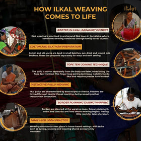 Mercerized cotton gadwal checks ilkal saree with temple