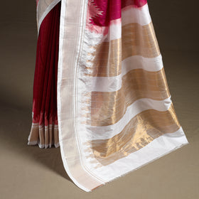 Mercerized cotton gadwal checks ilkal saree with temple