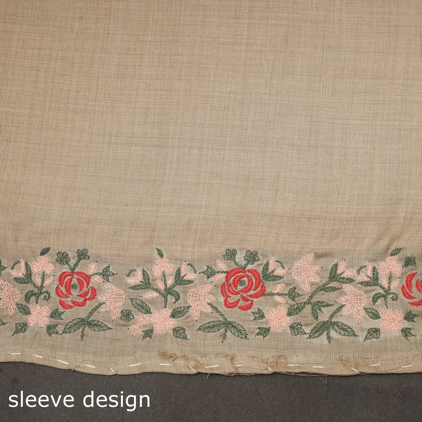 Merino wool hand embroidery 3pc unstitched dress material