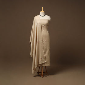 Merino wool hand embroidery 3pc unstitched dress material