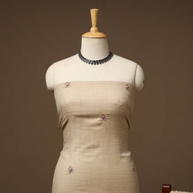 Merino wool hand embroidery 3pc unstitched dress material