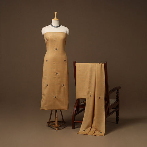 Merino wool hand embroidery 3pc unstitched dress material