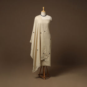 Merino wool hand embroidery 3pc unstitched dress material