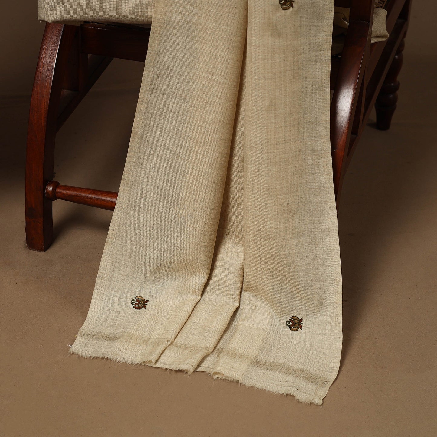 Merino wool hand embroidery 3pc unstitched dress material