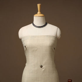 Merino wool hand embroidery 3pc unstitched dress material