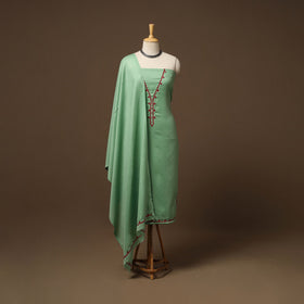 Merino wool hand embroidery 3pc unstitched dress material