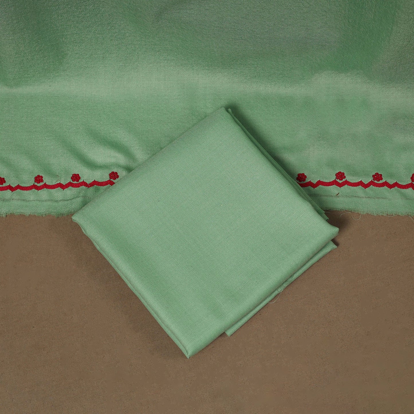 Merino wool hand embroidery 3pc unstitched dress material