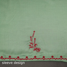 Merino wool hand embroidery 3pc unstitched dress material