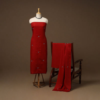 Merino wool hand embroidery 3pc unstitched dress material