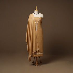 Merino wool hand embroidery 3pc unstitched dress material