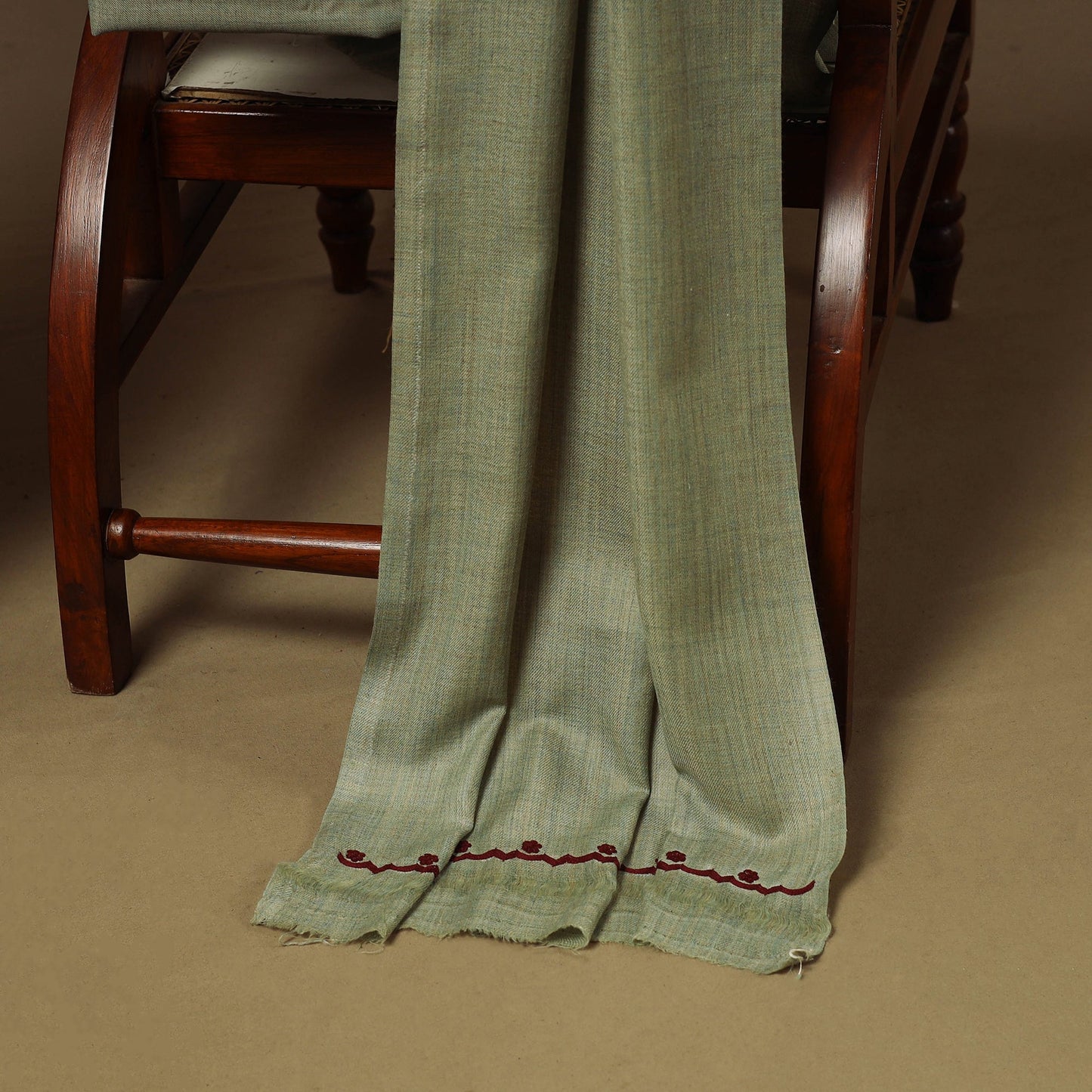 Merino wool hand embroidery 3pc unstitched dress material