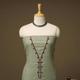 Merino wool hand embroidery 3pc unstitched dress material