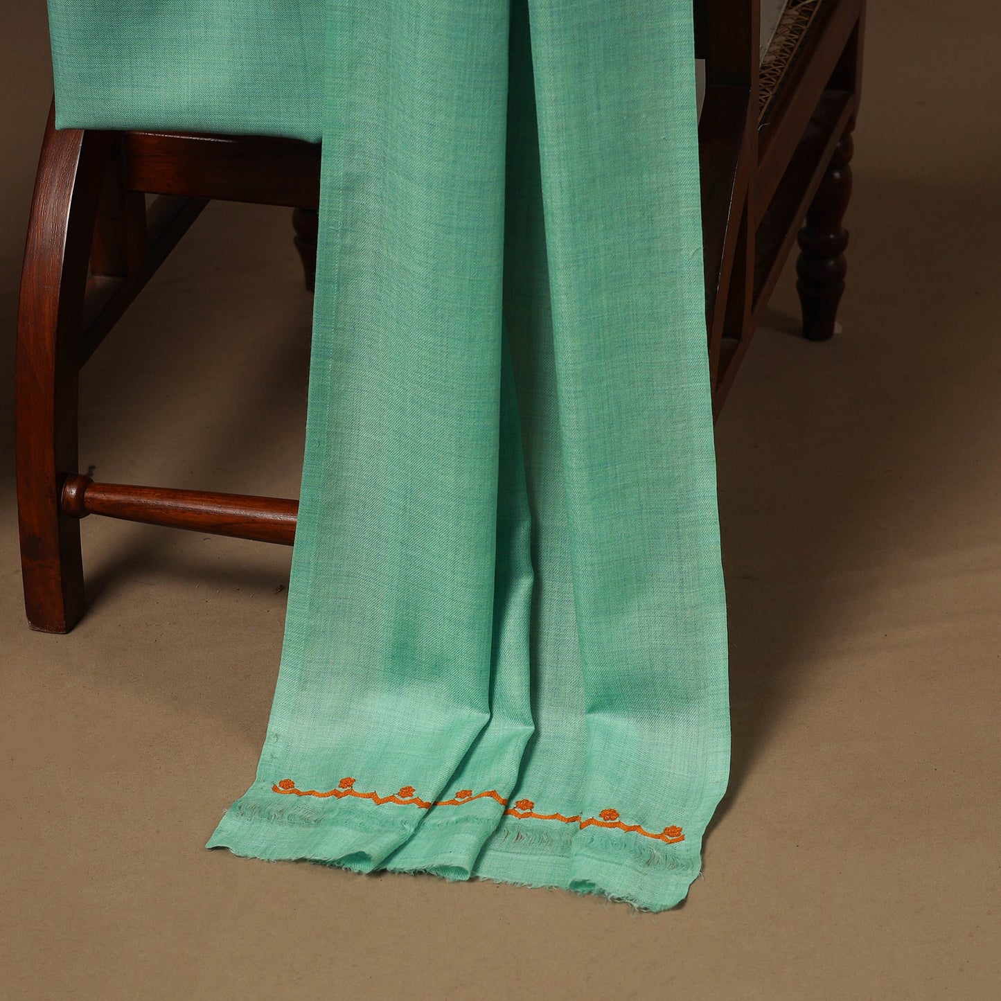 Merino wool hand embroidery 3pc unstitched dress material