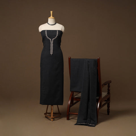 Merino wool hand embroidery 3pc unstitched dress material