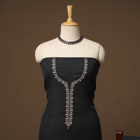 Merino wool hand embroidery 3pc unstitched dress material