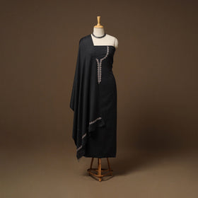 Merino wool hand embroidery 3pc unstitched dress material