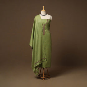 Merino wool hand embroidery 3pc unstitched dress material