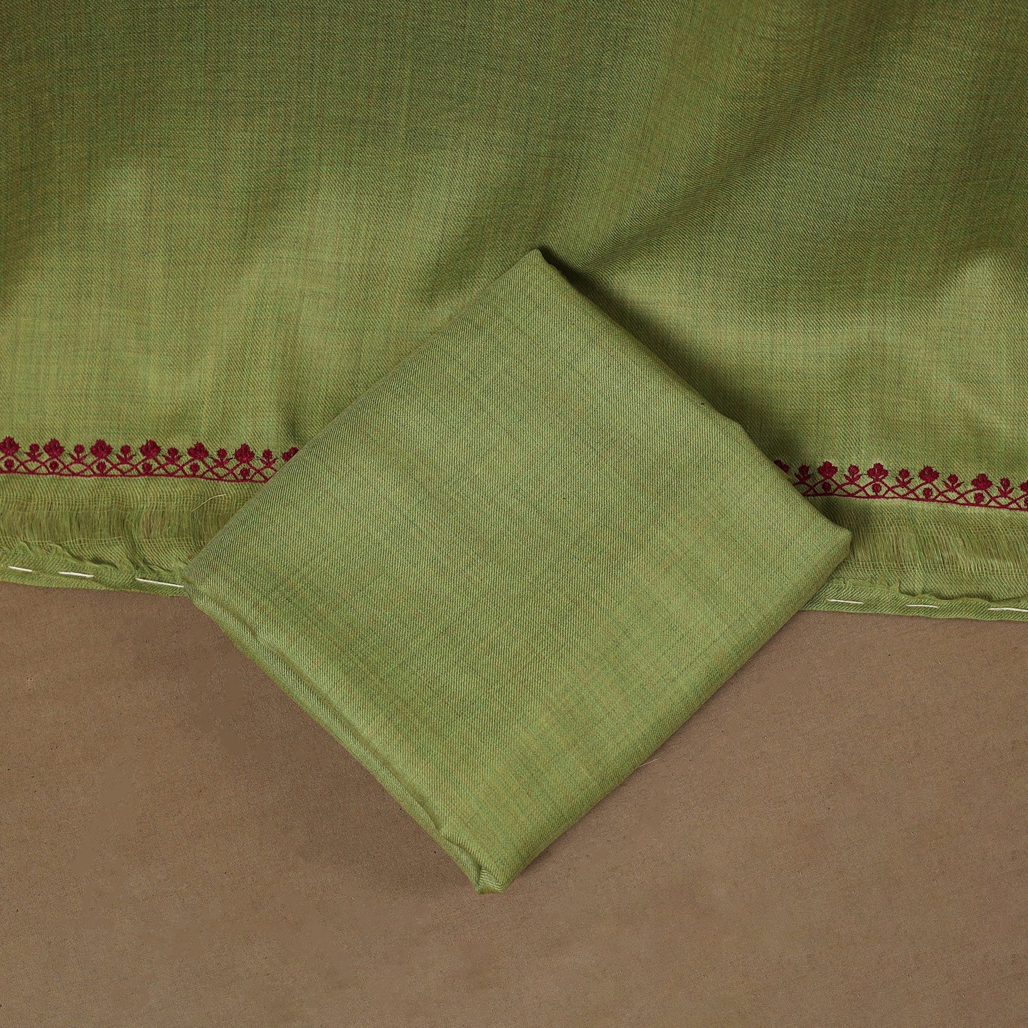 Merino wool hand embroidery 3pc unstitched dress material