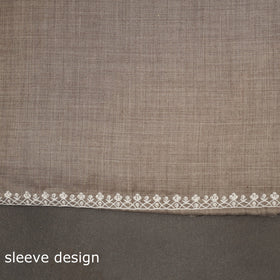 Merino wool hand embroidery 3pc unstitched dress material