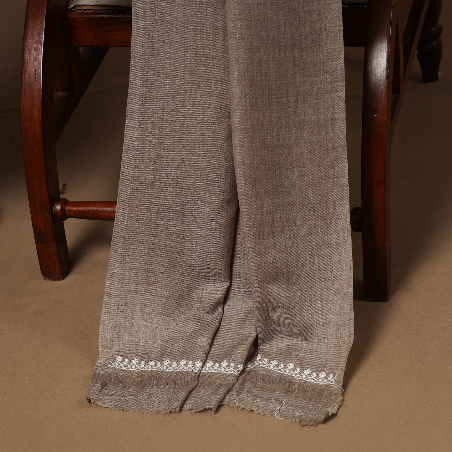 Merino wool hand embroidery 3pc unstitched dress material