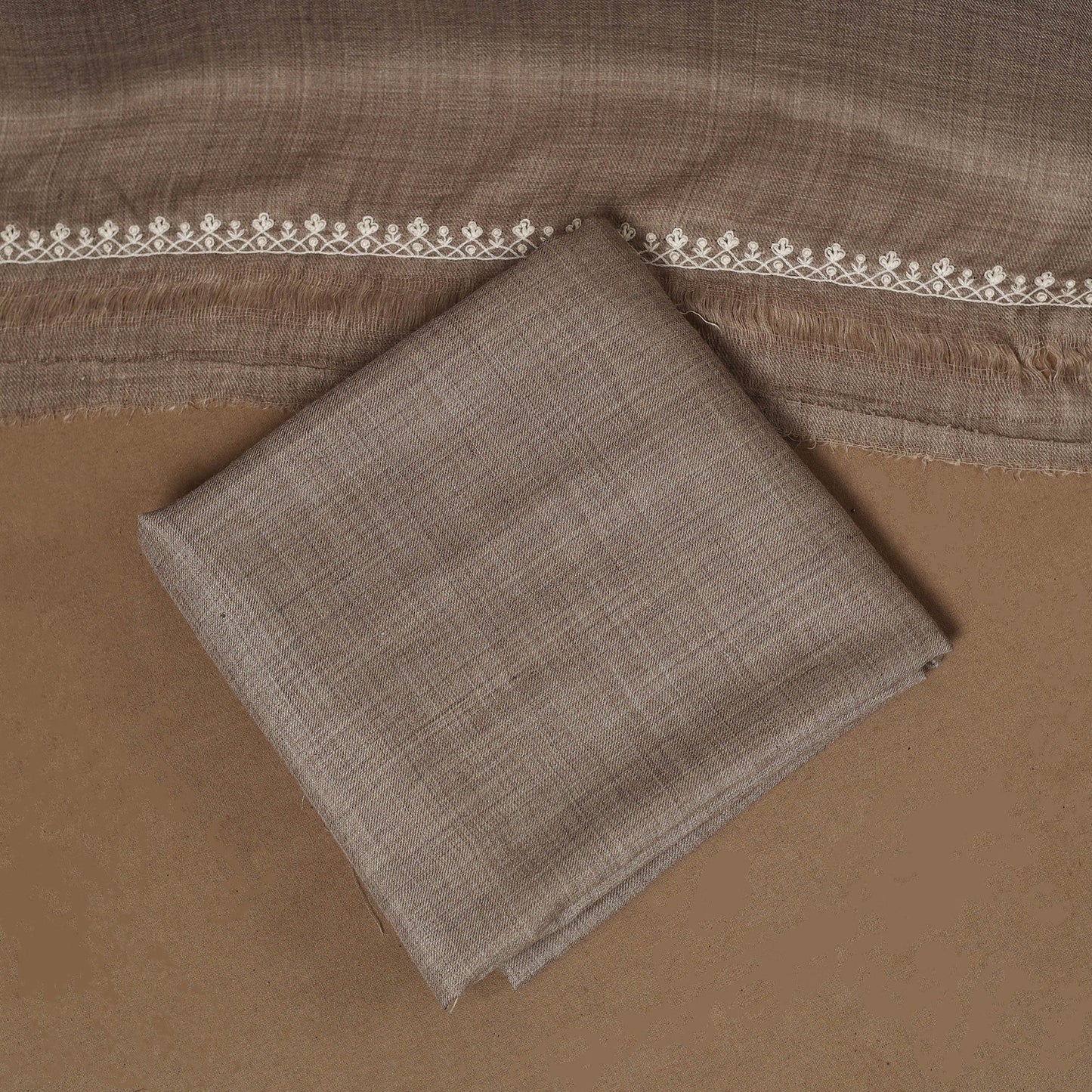 Merino wool hand embroidery 3pc unstitched dress material