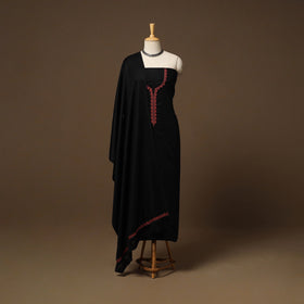 Merino wool hand embroidery 3pc unstitched dress material