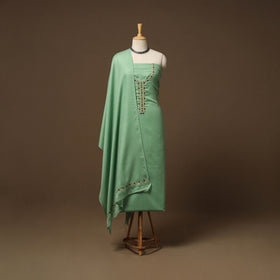 Merino wool hand embroidery 3pc unstitched dress material