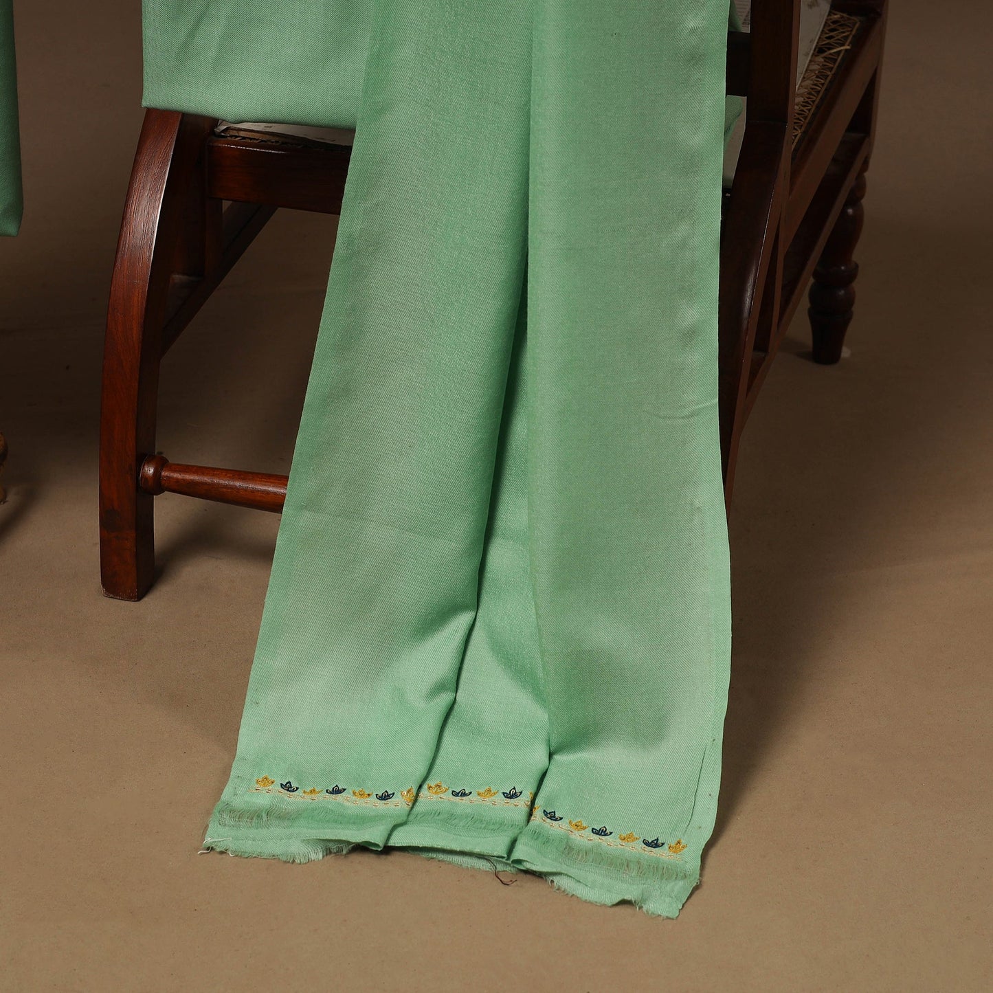 Merino wool hand embroidery 3pc unstitched dress material