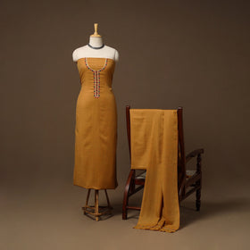 Merino wool hand embroidery 3pc unstitched dress material