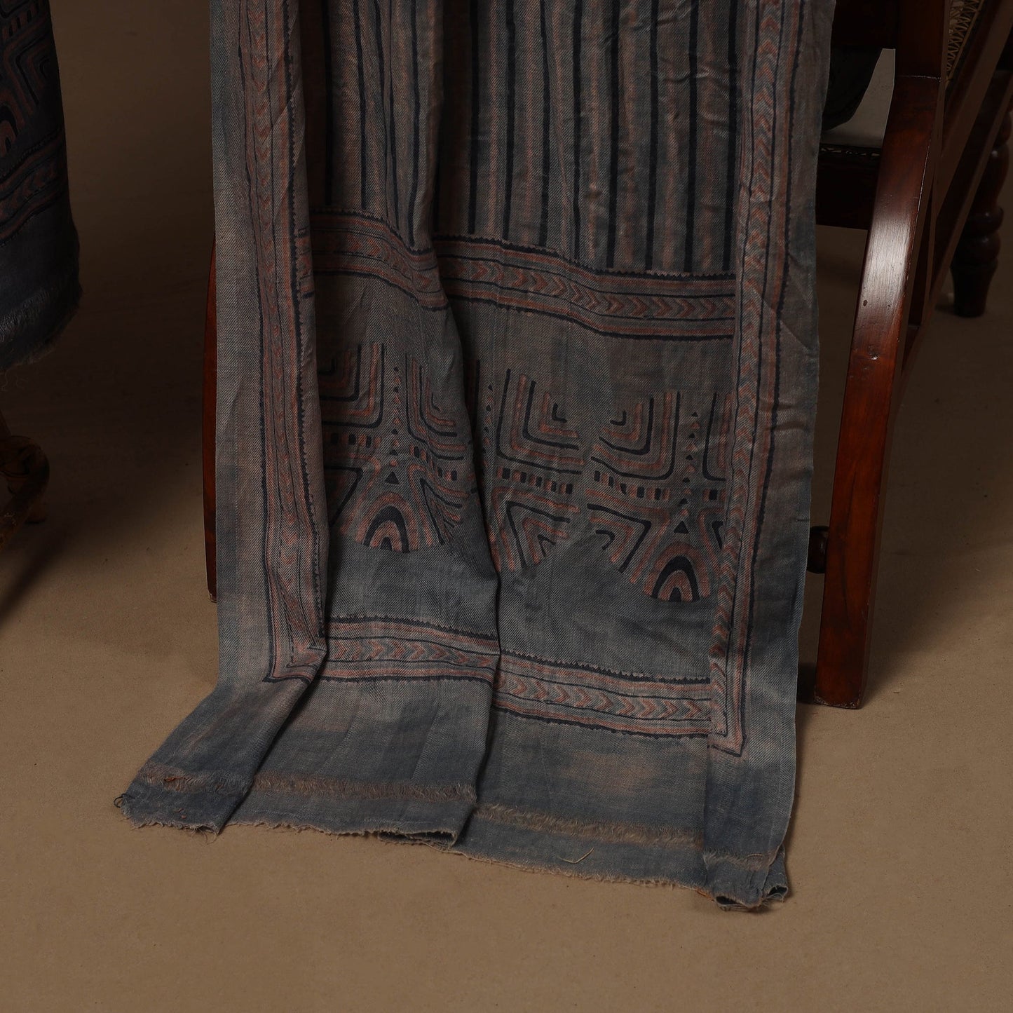 Merino wool natural dyed hand 3pc unstitched dress material