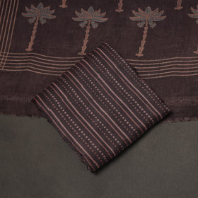 Merino wool natural dyed hand 3pc unstitched dress material