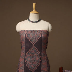 Merino wool natural dyed hand 3pc unstitched dress material