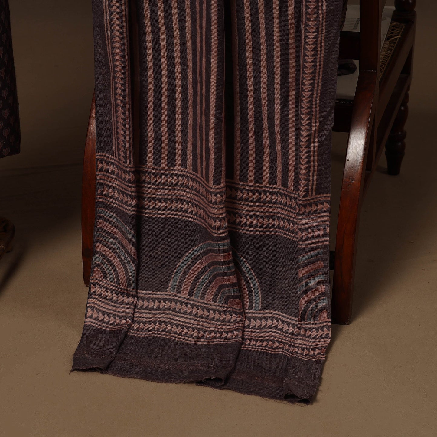 Merino wool natural dyed hand 3pc unstitched dress material