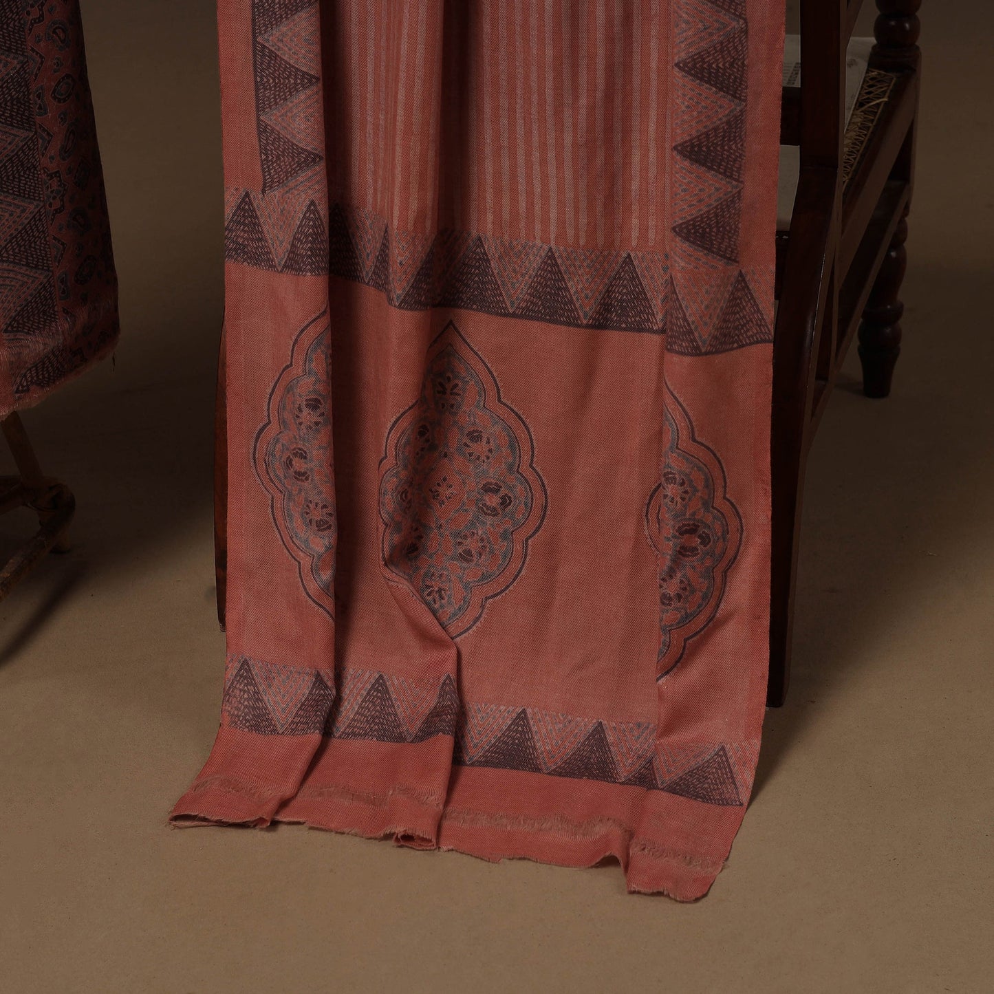 Merino wool natural dyed hand 3pc unstitched dress material