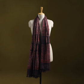Merino wool natural dyed handwoven hand shawl 04