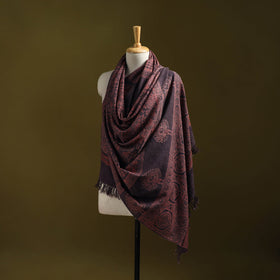 Merino wool natural dyed handwoven hand shawl 04