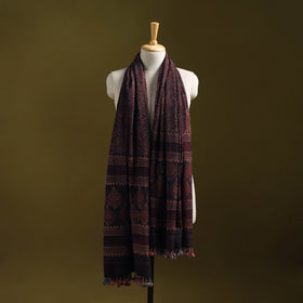 Merino wool natural dyed handwoven hand shawl 05