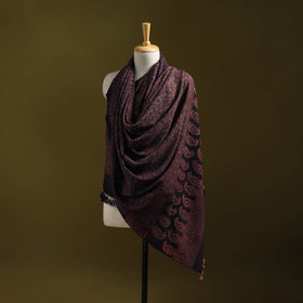 Merino wool natural dyed handwoven hand shawl 08