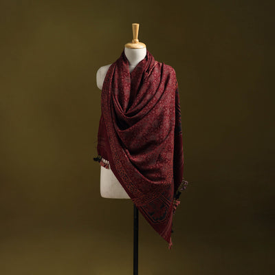 Merino wool natural dyed handwoven hand shawl 11